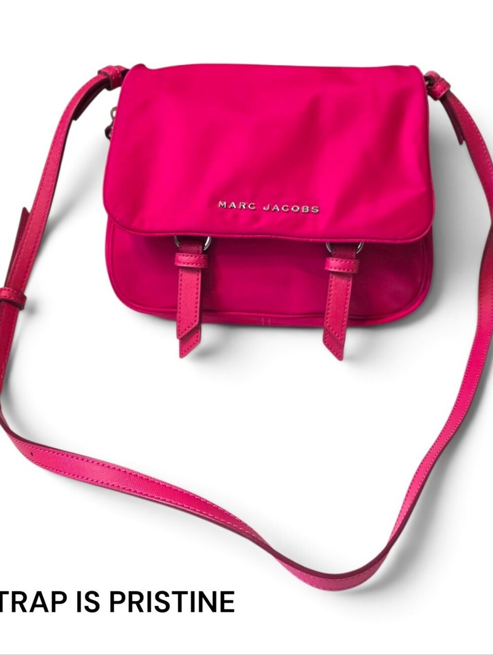 Marc Jacobs "Zip That" Nylon Messenger Bag In Hot Pink - Picture 5 of 8